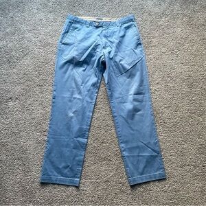 Interview Sarar Dress Pants Men 36 (42) Light Blue Straight Leg Chino Flat Front